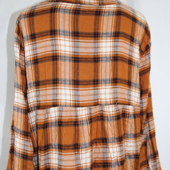 JANE + DELANEY Oversized Plaid Button Down Top Size Large NWT - Picture 6 of 11